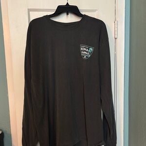 Hawaii Black Long Sleeve Men's Shirt